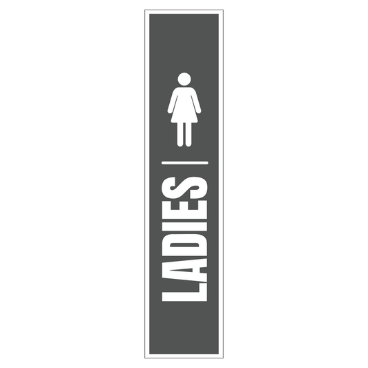 Ladies (Women'S) Restroom - Sign   8 In. X 36 In.