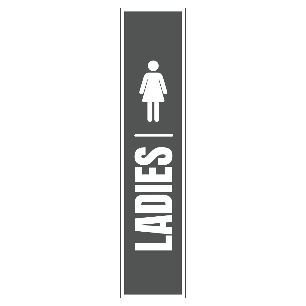 Ladies (Women'S) Restroom - Sign   8 In. X 36 In.