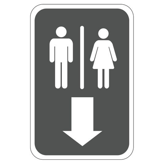 Mens And Womens Restroom Down - Sign   12 In. X 18 In.