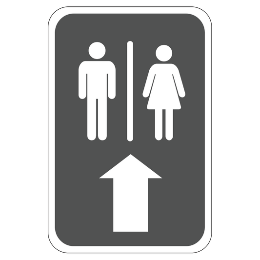 Men'S And Women'S Restroom Up - Sign   12 In. X 18 In.