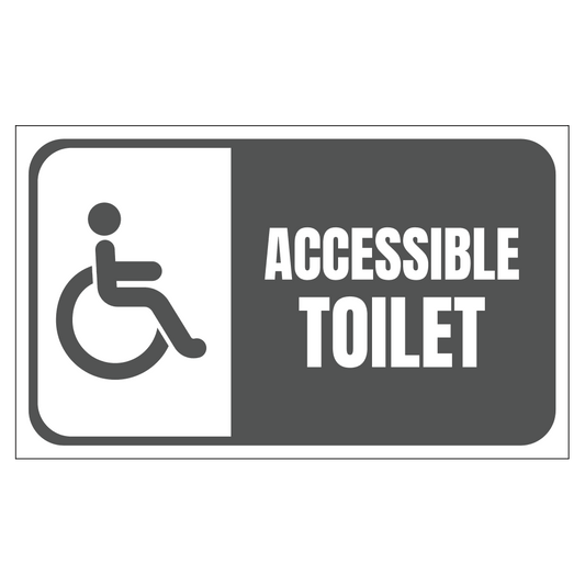 Handicap Accessible Toilet - Sign   20 In. X 12 In.