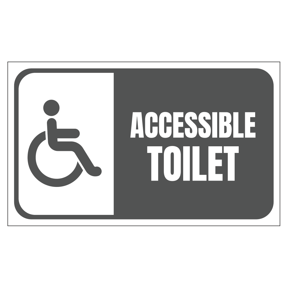 Handicap Accessible Toilet - Sign   20 In. X 12 In.