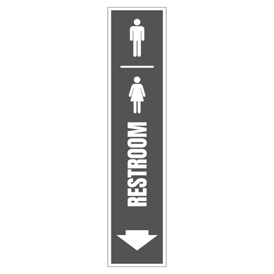 Men And Women'S Restroom Down - Sign   8 In. X 36 In.