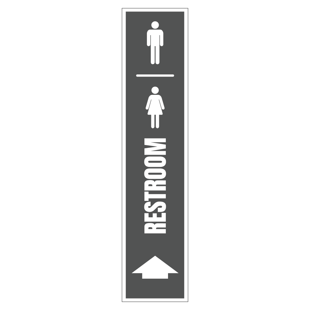 Men And Womens Restroom Up - Sign   8 In. X 36 In.