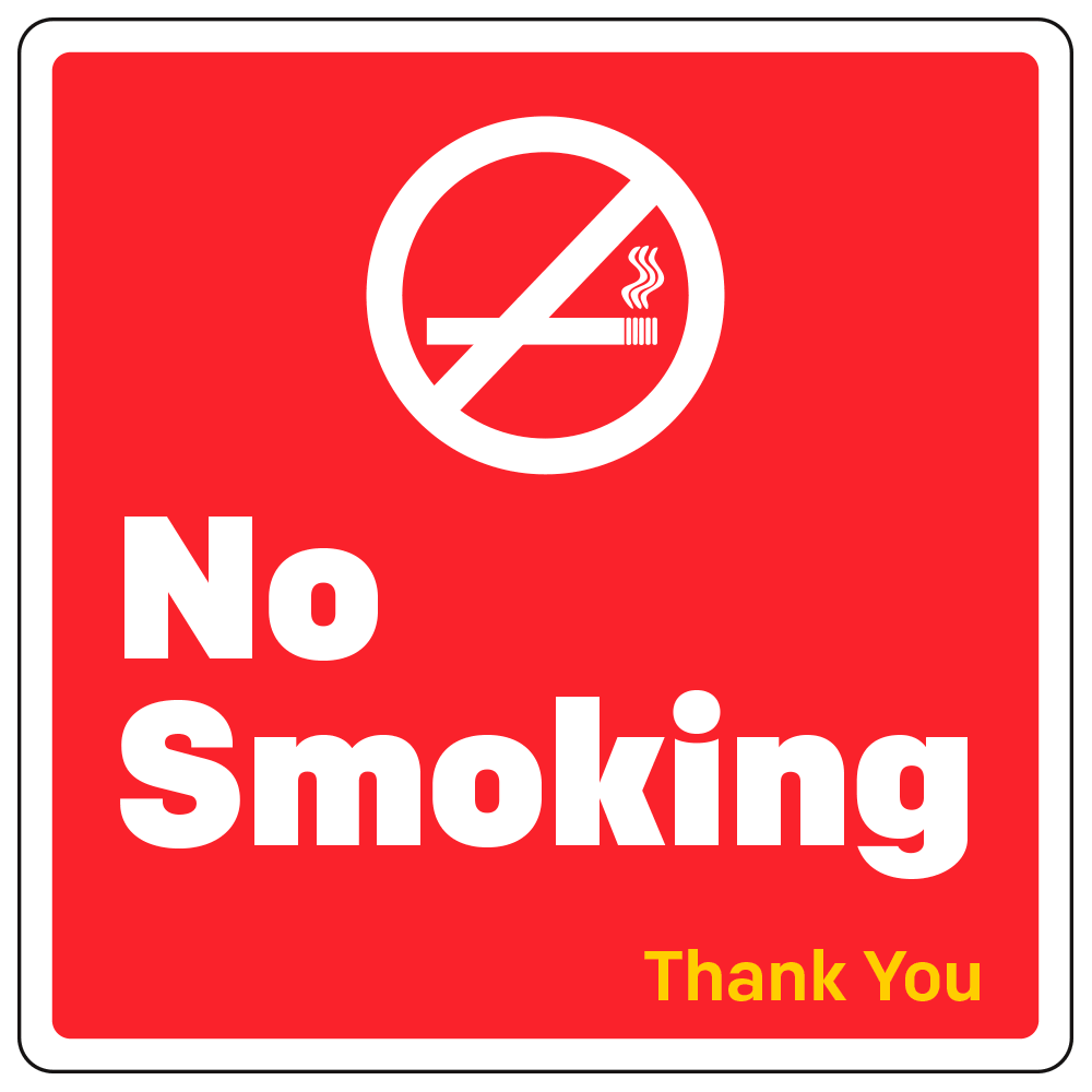 No Smoking - Operational Decal   4 In. X 4 In.