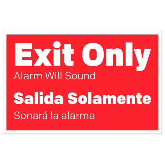 Exit, Alarm Will Sound - Decal - 8.5 In. X 5.5 In.