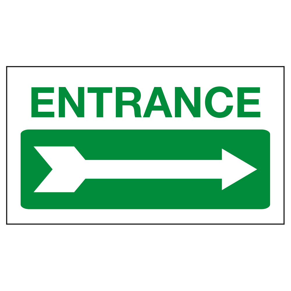 Entrance Arrow - Sign - 20 In. X 12 In.