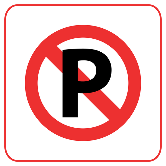 No Parking (Logo) - Sign   10 In. X 10 In.