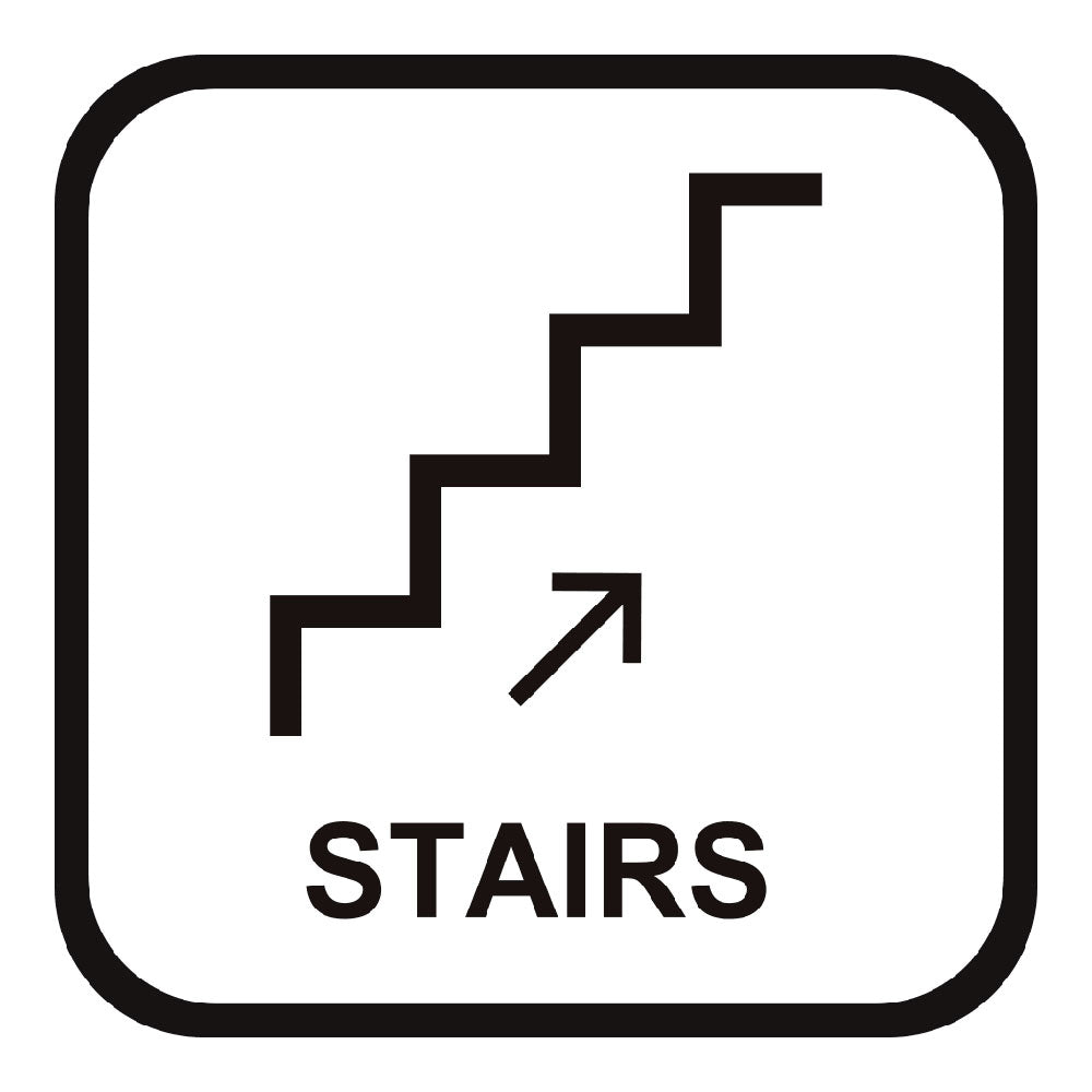 Stairs With Right Arrow - Sign   10 In. X 10 In.