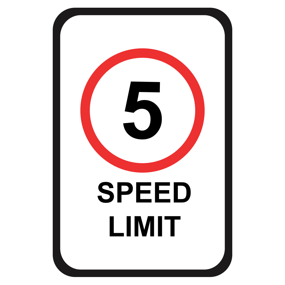 Speed Limit 5 Mph - Sign   12 In. X 18 In.