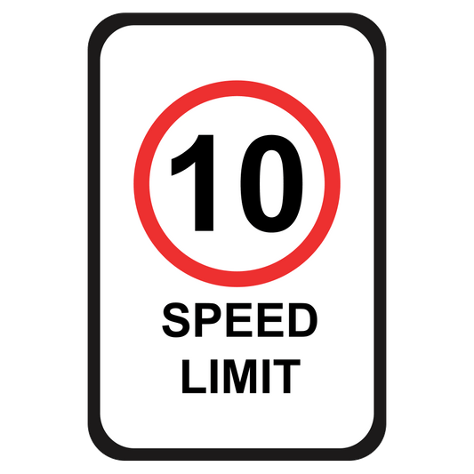 Speed Limit 10 Mph - Sign   12 In. X 18 In.