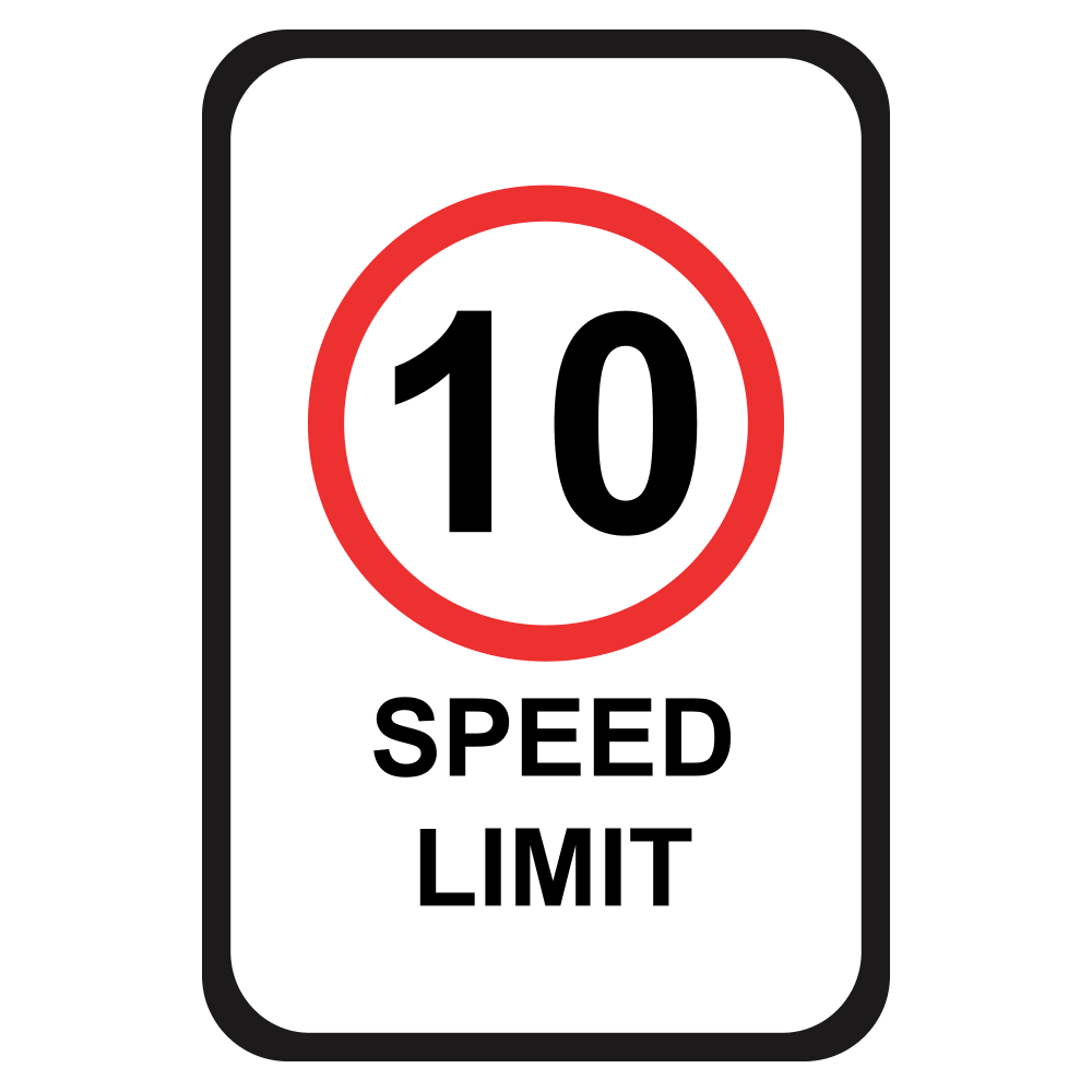 Speed Limit 10 Mph - Sign   12 In. X 18 In.