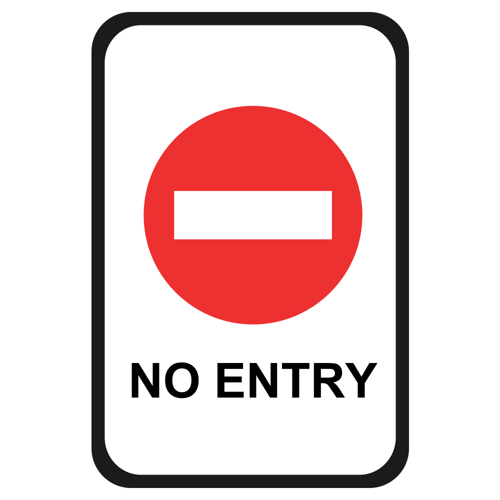 No Entry - Sign   12 In. X 18 In.
