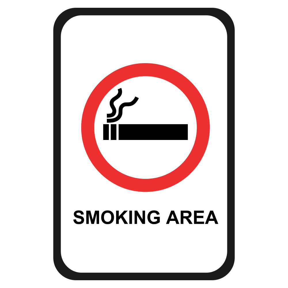 Smoking Area   12 In. X 18 In.
