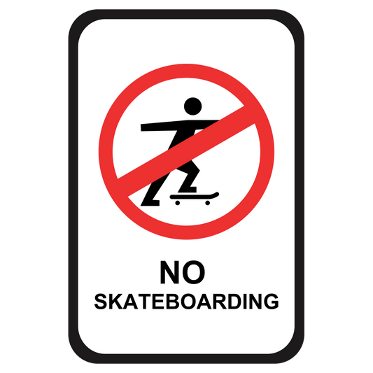 No Skateboarding - Sign   12 In. X 18 In.