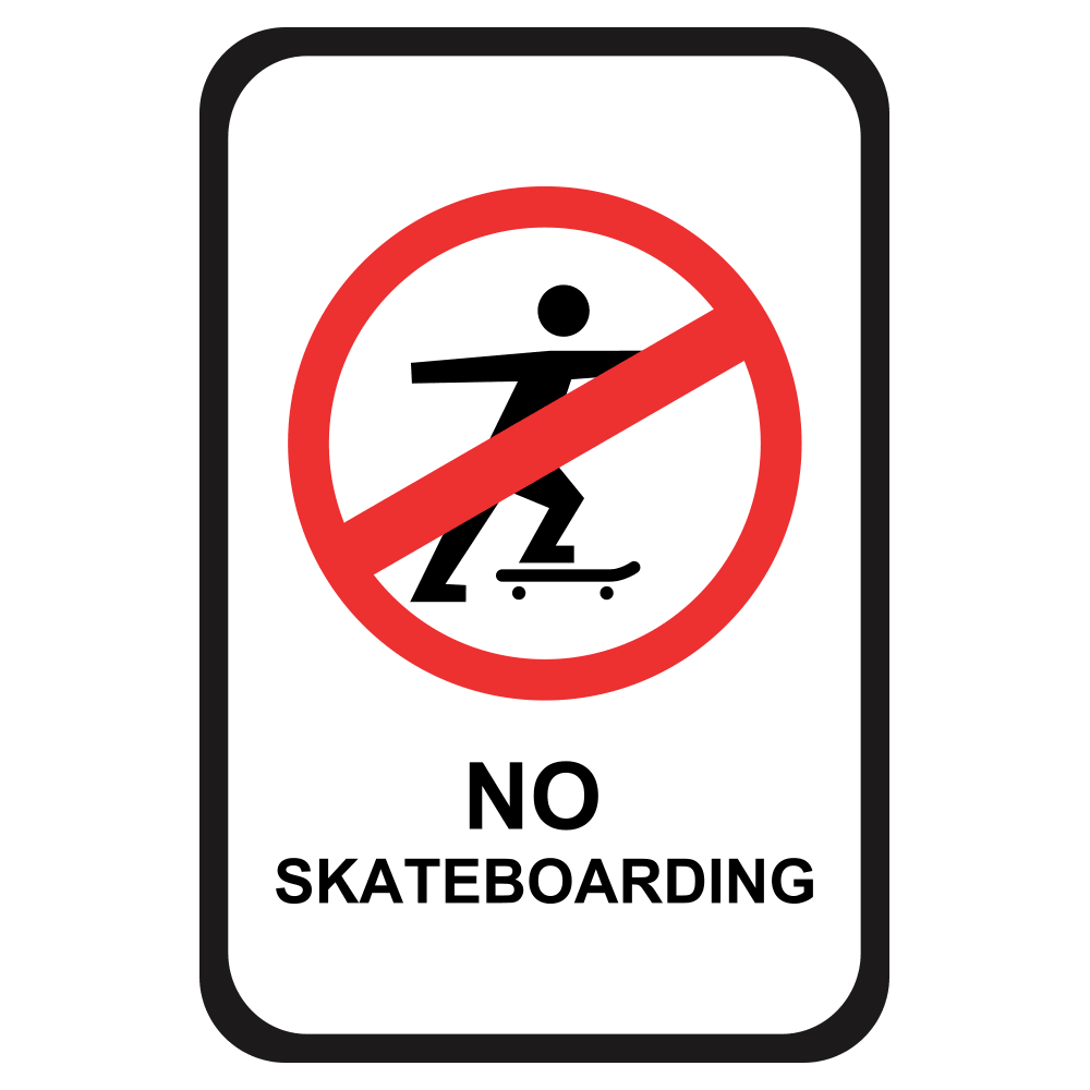 No Skateboarding - Sign   12 In. X 18 In.