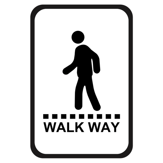 Pedestrian Walkway - Sign   12 In. X 18 In.