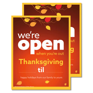 Open Thanksgiving With Snipes - Decal  8 In. X 10 In.