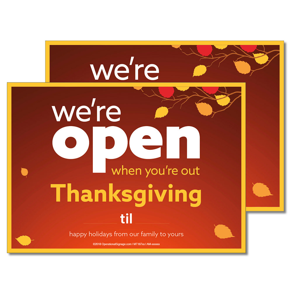 Open Thanksgiving With Snipes - Decal  7 In. X 5 In.