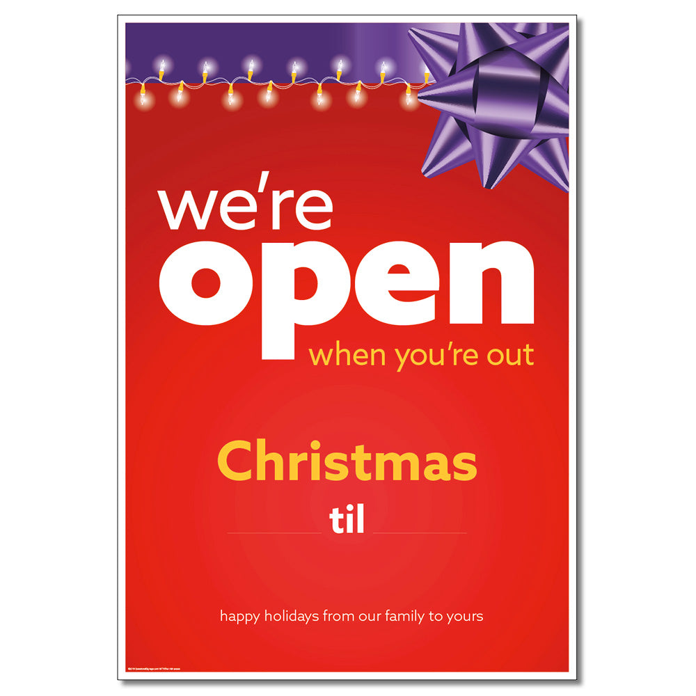 Open Christmas With Snipes - Decal Or Poster  29 In. X 42 In.