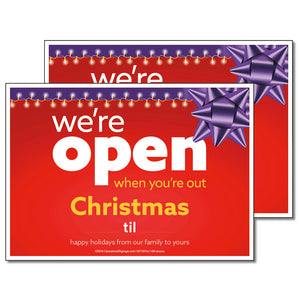 Open Christmas With Snipes - Decal  7 In. X 5 In.
