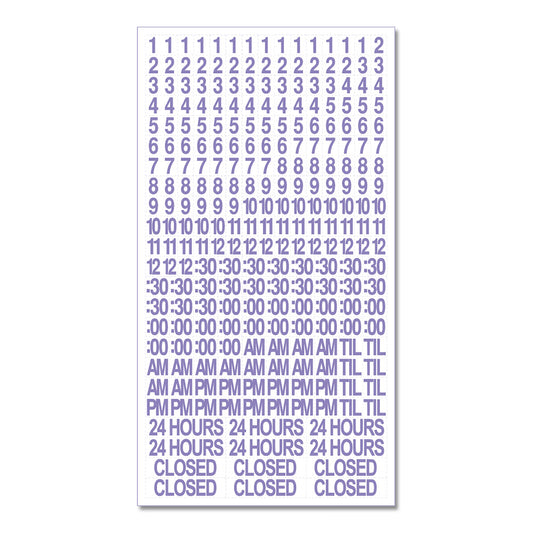 Store Hours Snipes - 1/2 In. White Decal Set 8 In. X 15 In.