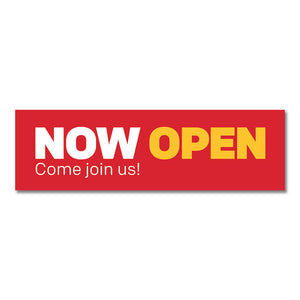 Now Open - Banner - 10 Ft. X 3 Ft.