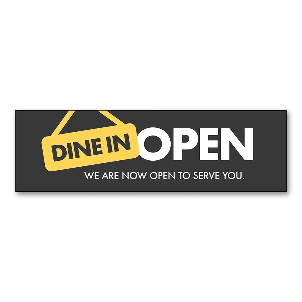 Dine In Open Banner 10 Ft. X Ft.