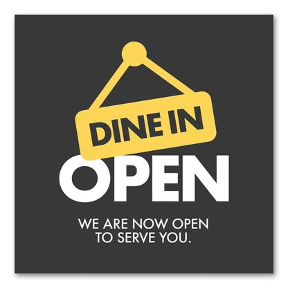 Dine In Open - Mini Billboard Insert - 4 Ft. X 4 Ft.