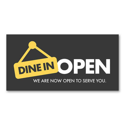 Dine In Open - Mini Billboard Insert - 8 Ft. X 4 Ft.