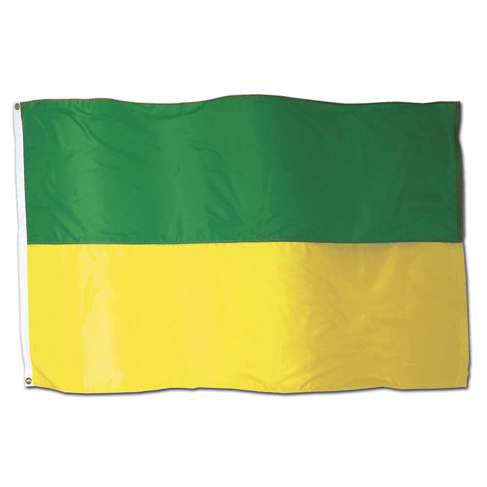 Flag - Nylon - Green & Yellow - 5 Ft. X 3 Ft.