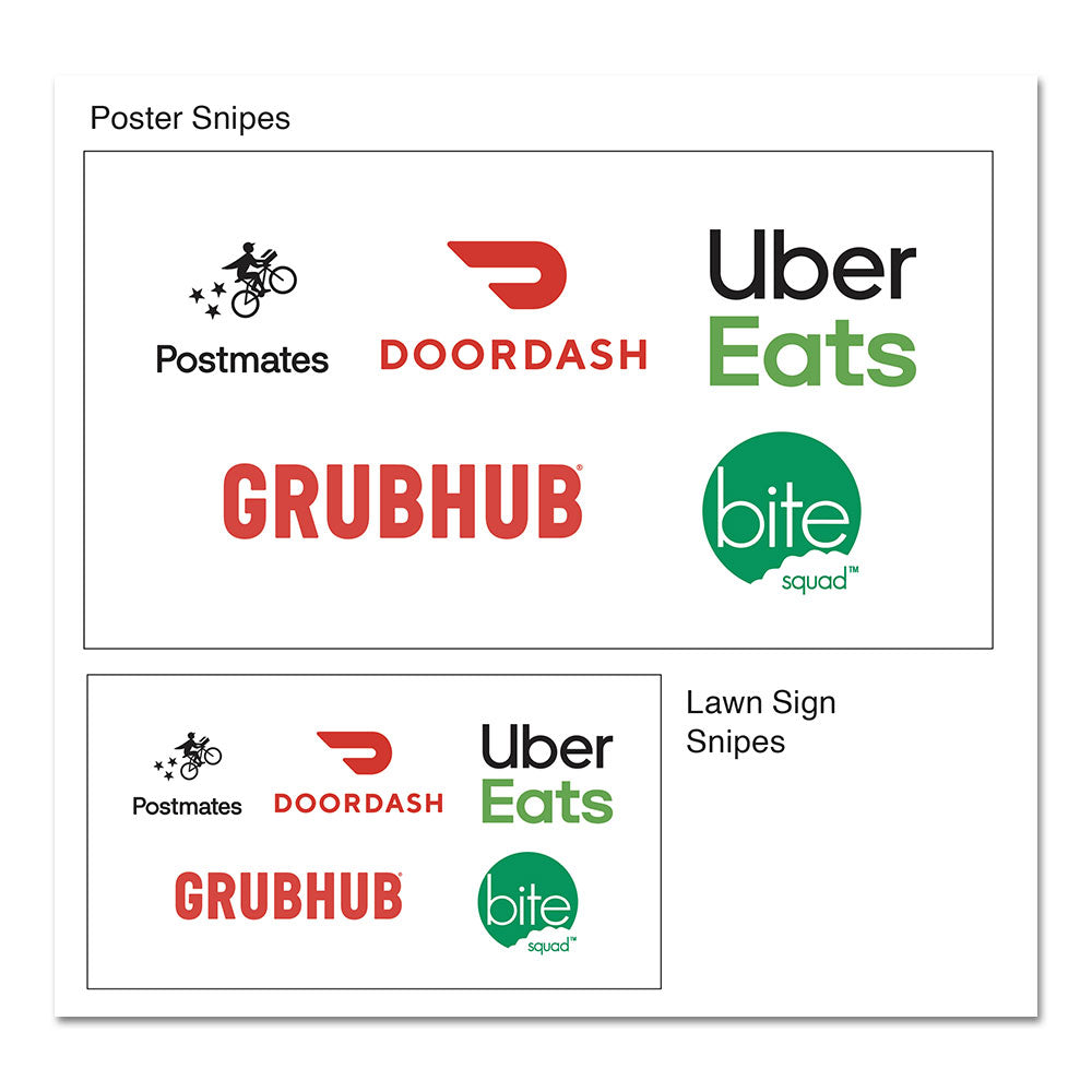 Delivery Partner Decals - Lawn sign and poster