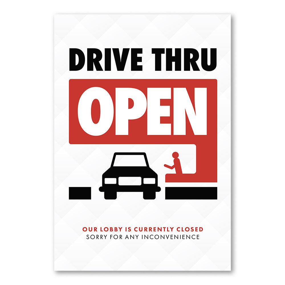 Drive Thru Open - Poster  -  29 In. X 42 In.