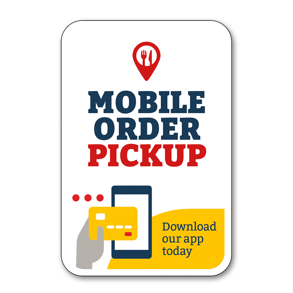 Mobile App Pickup - Parking Sign - 12 In. x 18 In.