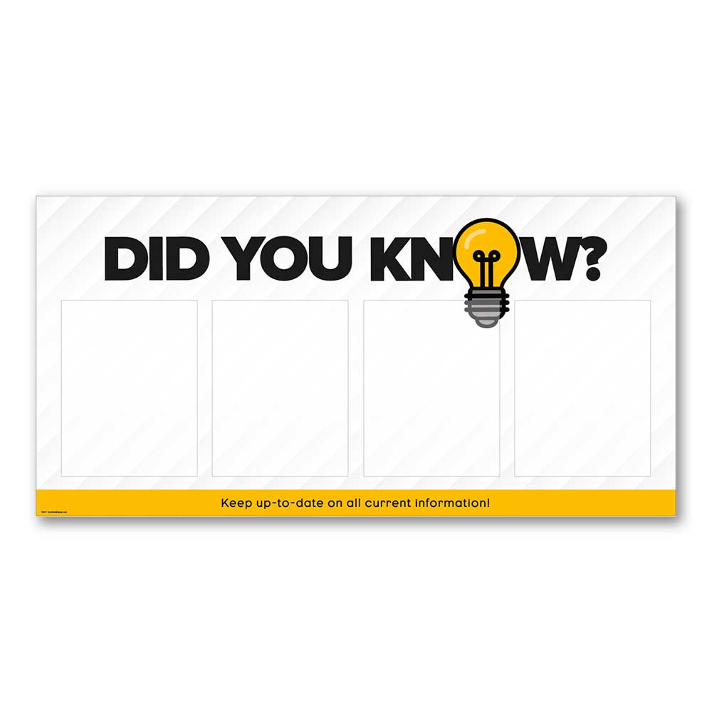Did You Know? Horizontal Crew Communication Board - 40 In. X 20 In.