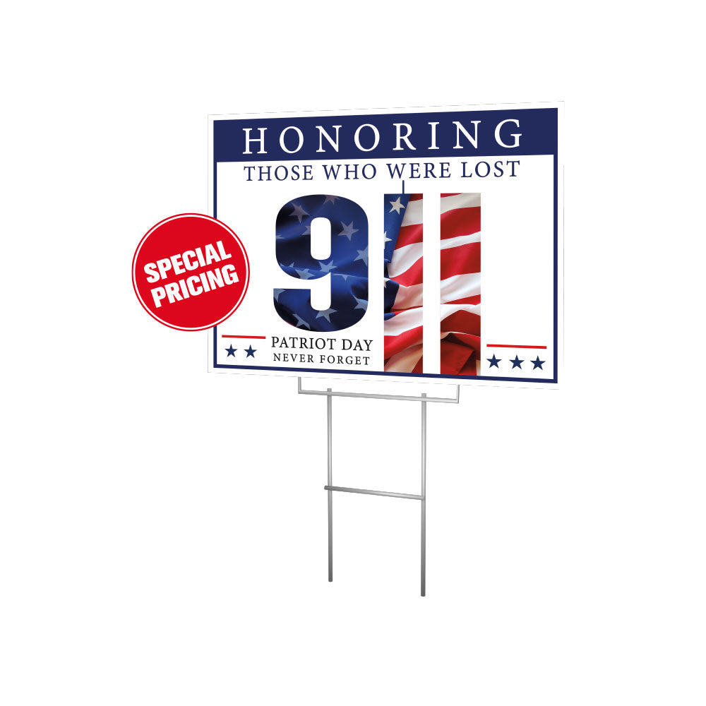 Honoring 9/11 - Lawn Sign  -  24 In. X 18 In.