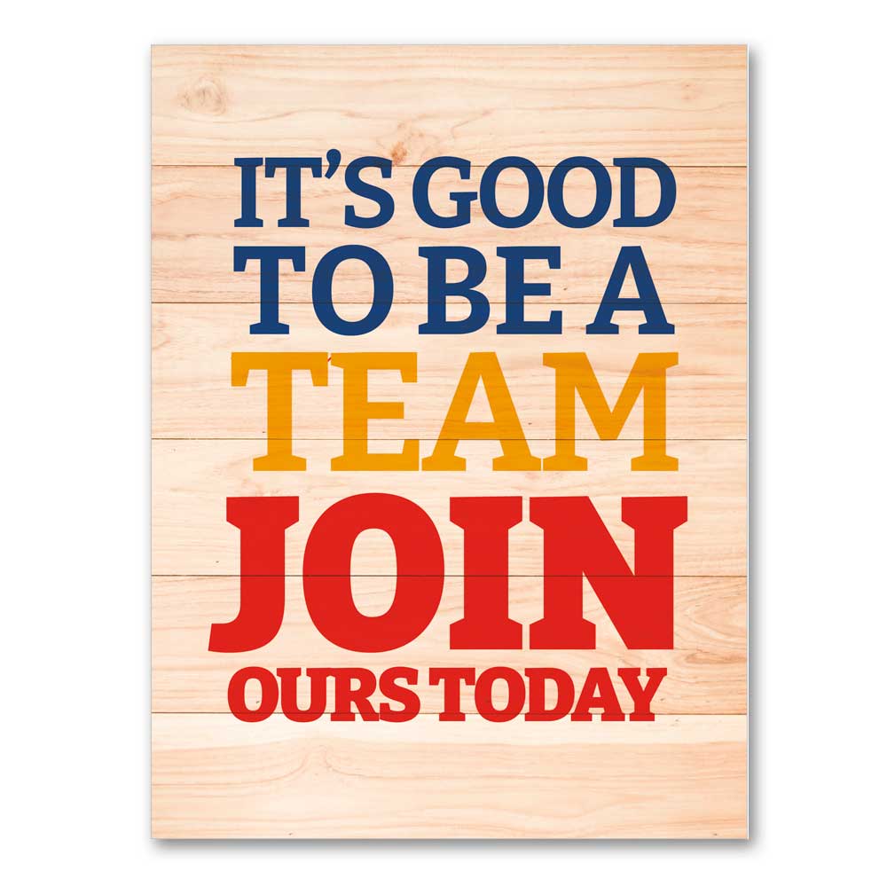 JOIN OUR TEAM - DECAL  -  30 IN. X 40 IN.