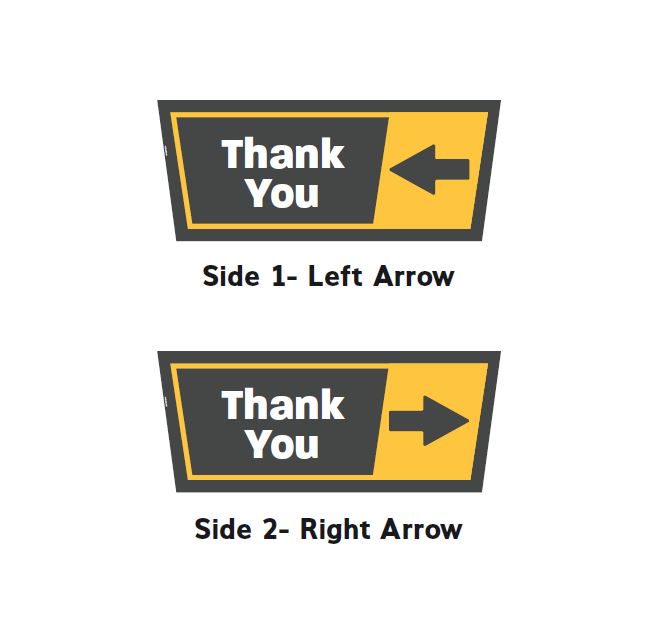 Thank you - Grey and Yellow - Exit Sign