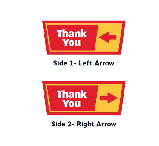 Thank you - Red and Yellow - Exit Sign