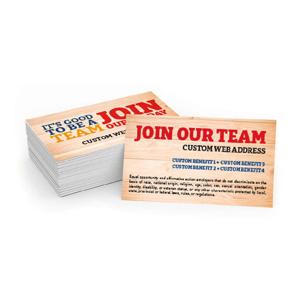 Join Our Team - Business Cards