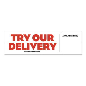 Try Our Delivery - Banner - 10 Ft. X 3 Ft.
