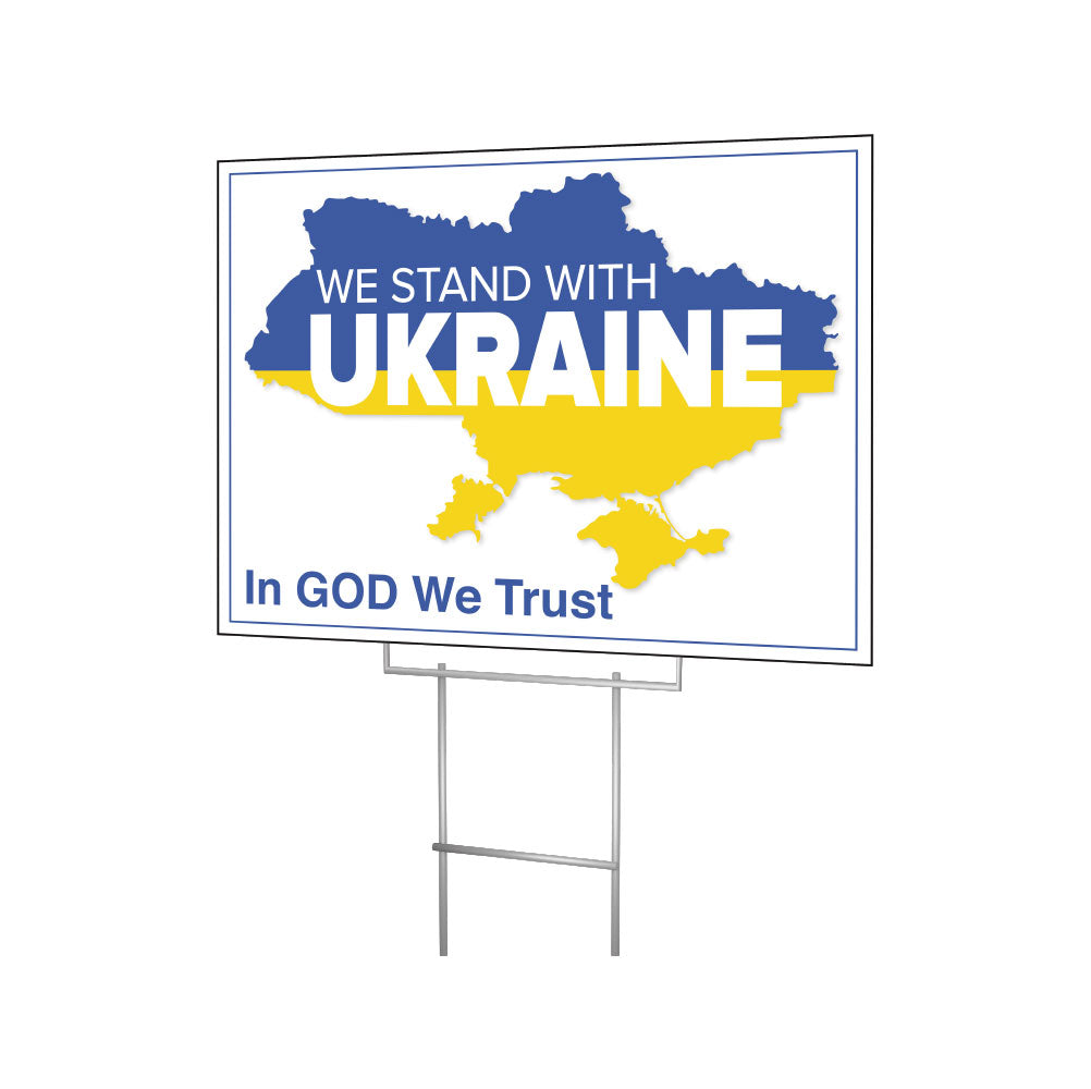 24 in. x 18 in. Ukraine solidarity Lawn Sign
