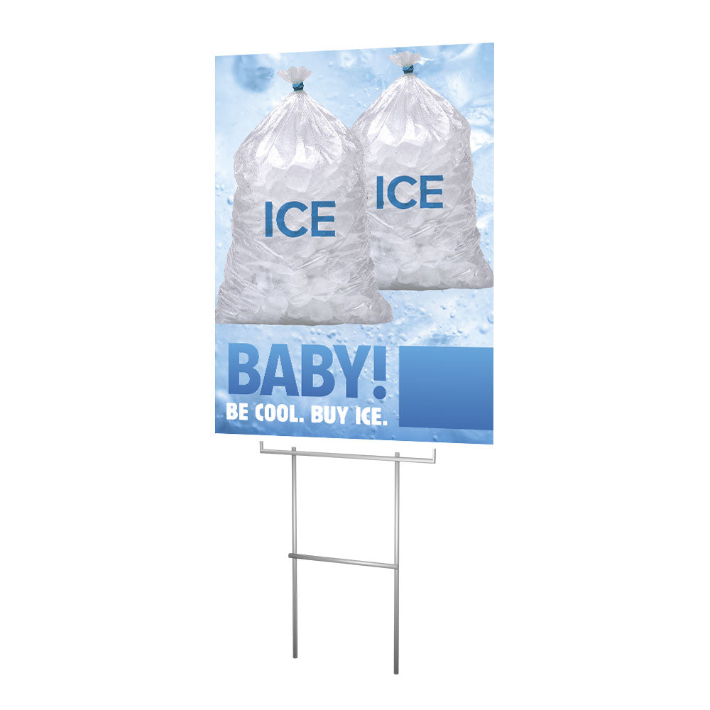 Ice Available - Lawn Sign - 18 In. X 24 In.