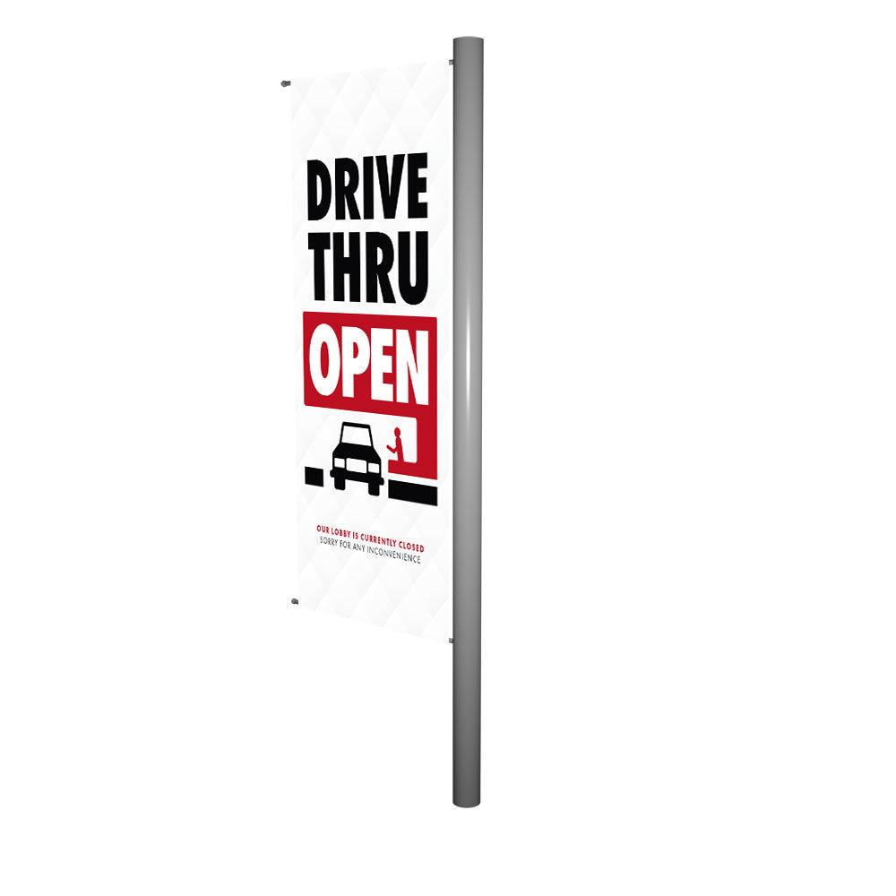 Drive Thru Open - Avenue Banner - 24 In. X 45.75 In.