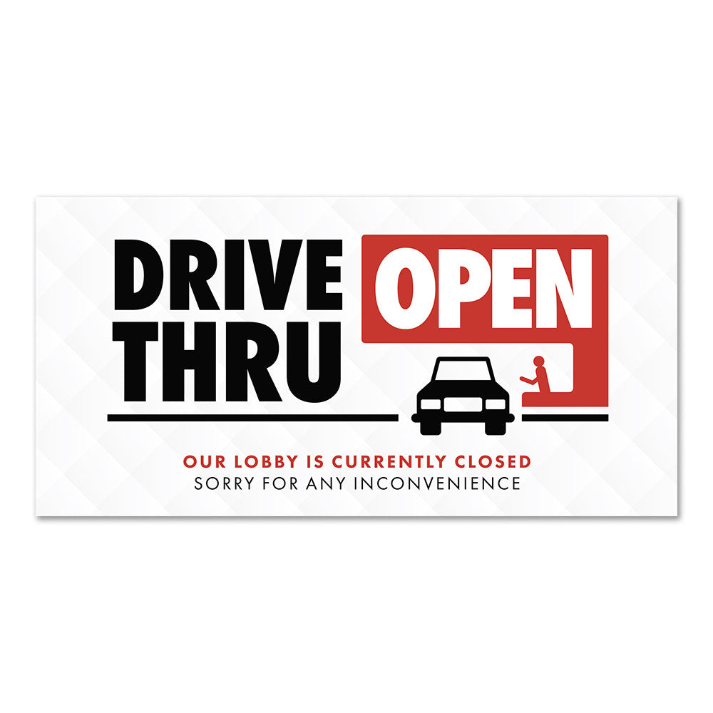 Drive Thru Open - Mini Billboard Insert - 8 Ft. X 4 Ft.