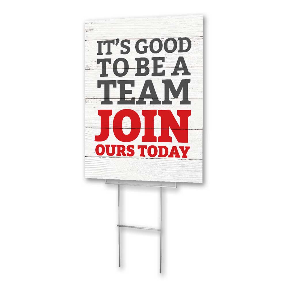 Team Members Signange Join Our Team - Lawn Sign - 18 In. X 24 In. – OperationalSignage.com