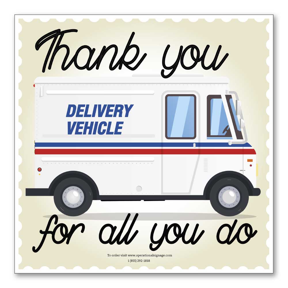 Thank You For All You Do - Mailbox Decal - 4 In. X 4 In.