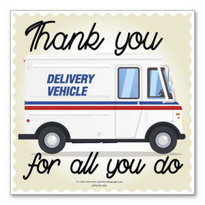 THANK YOU FOR ALL YOU DO - Garbage Truck and Mailbox Decals