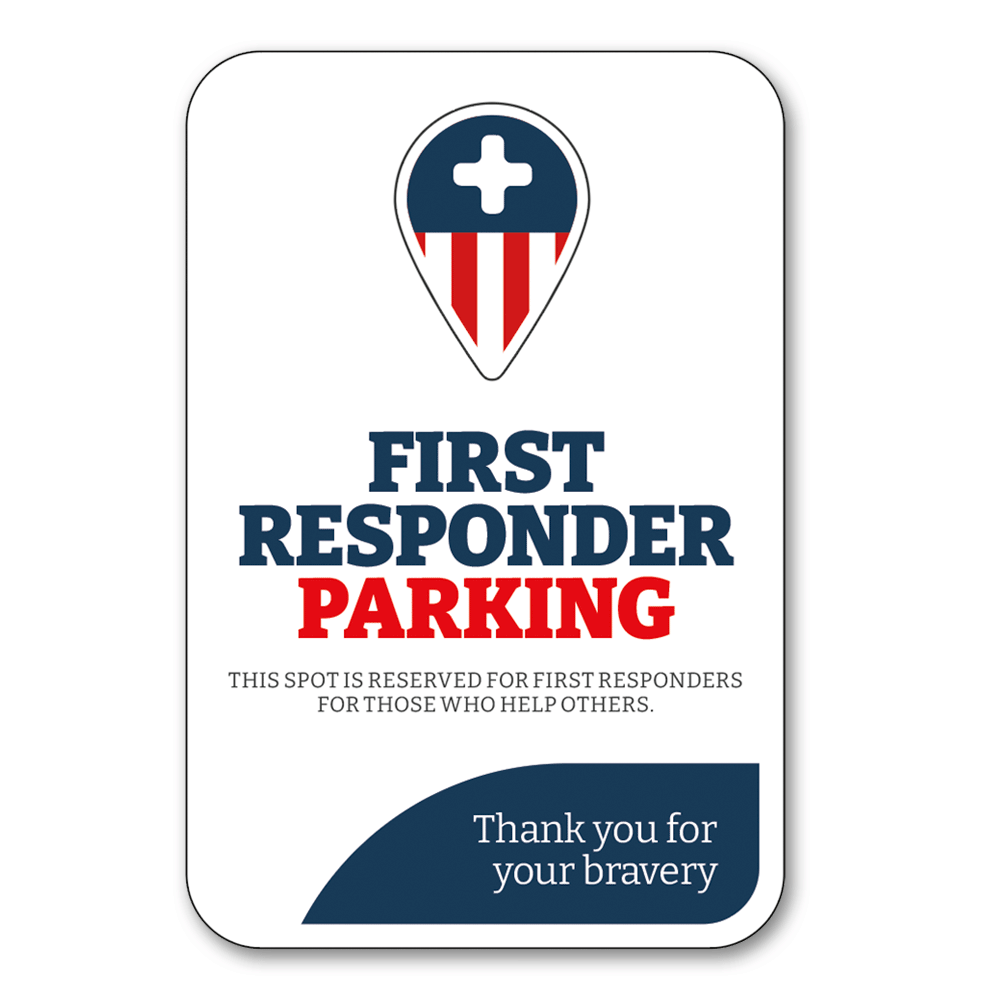 First Responder Parking Only - Parking Sign - 12 In. X 18 In.