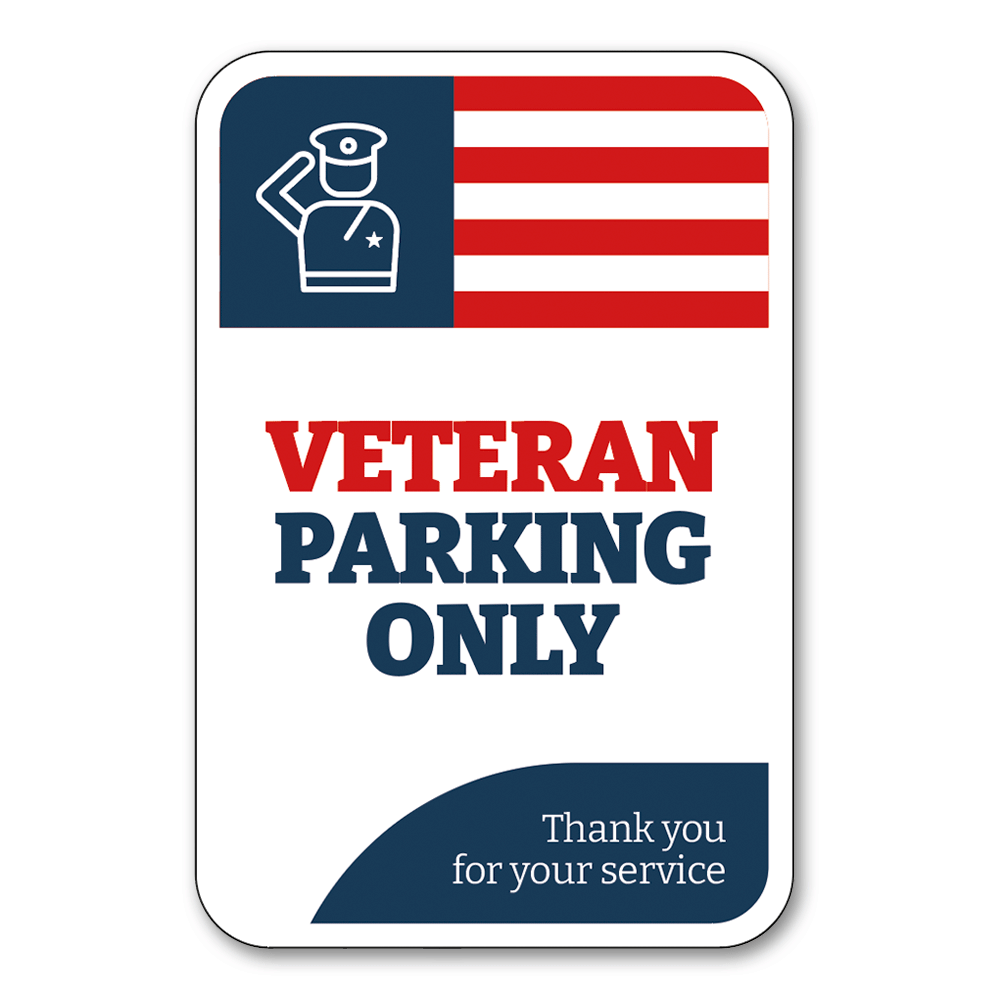 Veteran Parking Only - Parking Sign